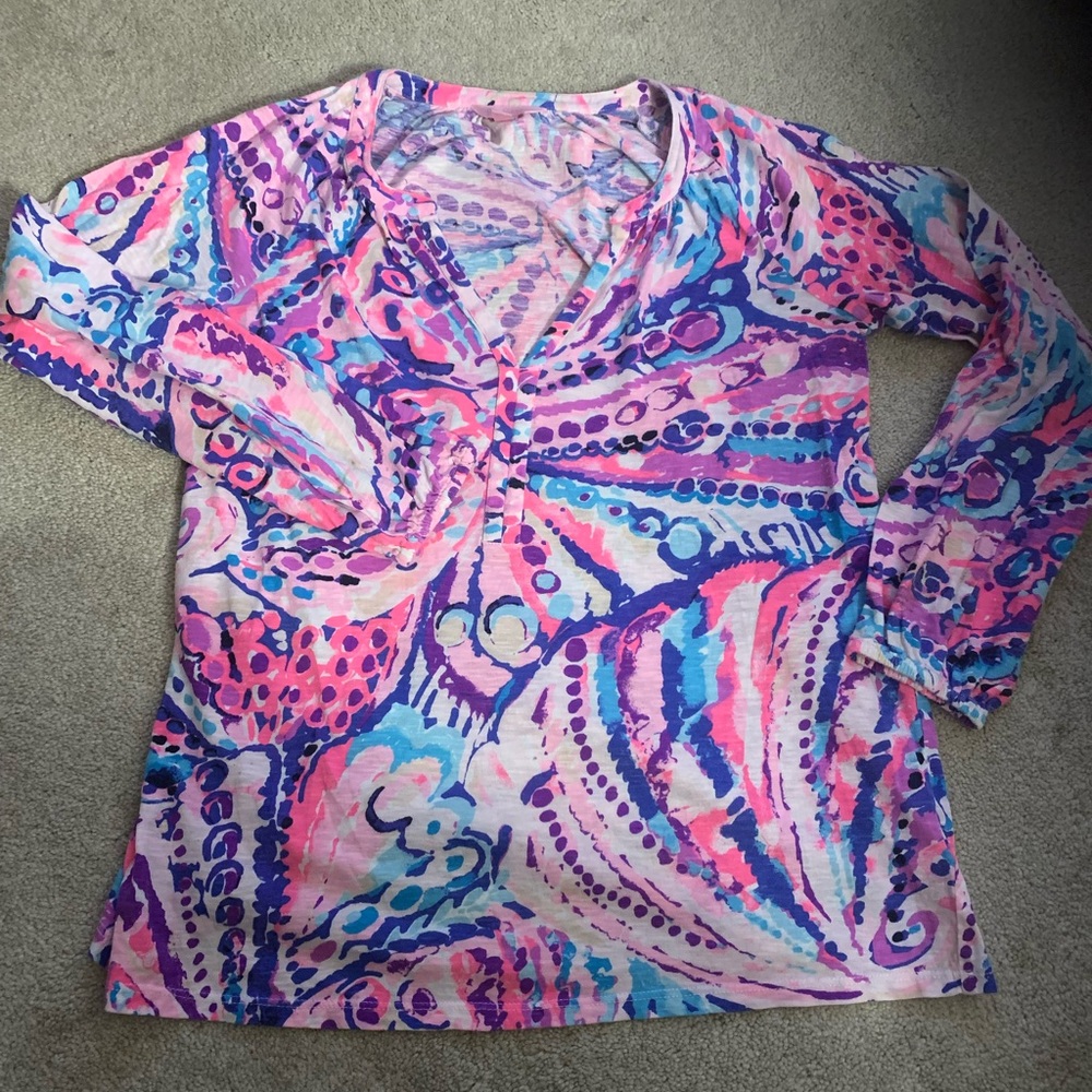 Lilly Pulitzer small 100% cotton blouse in beautiful colors